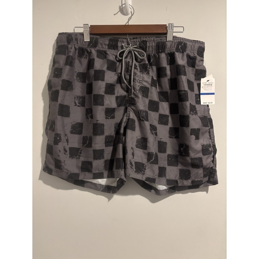 NEW Ring of Fire Shorts Men's XL‎ Gray And Black Checked Summer